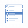 Icon: dropdown list with searchable table entries