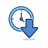 Icon: download arrow with clock