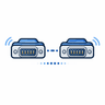 Icon: serial port connector (RS-232 / RS-485)