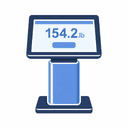Icon: touchscreen indicator with weight display