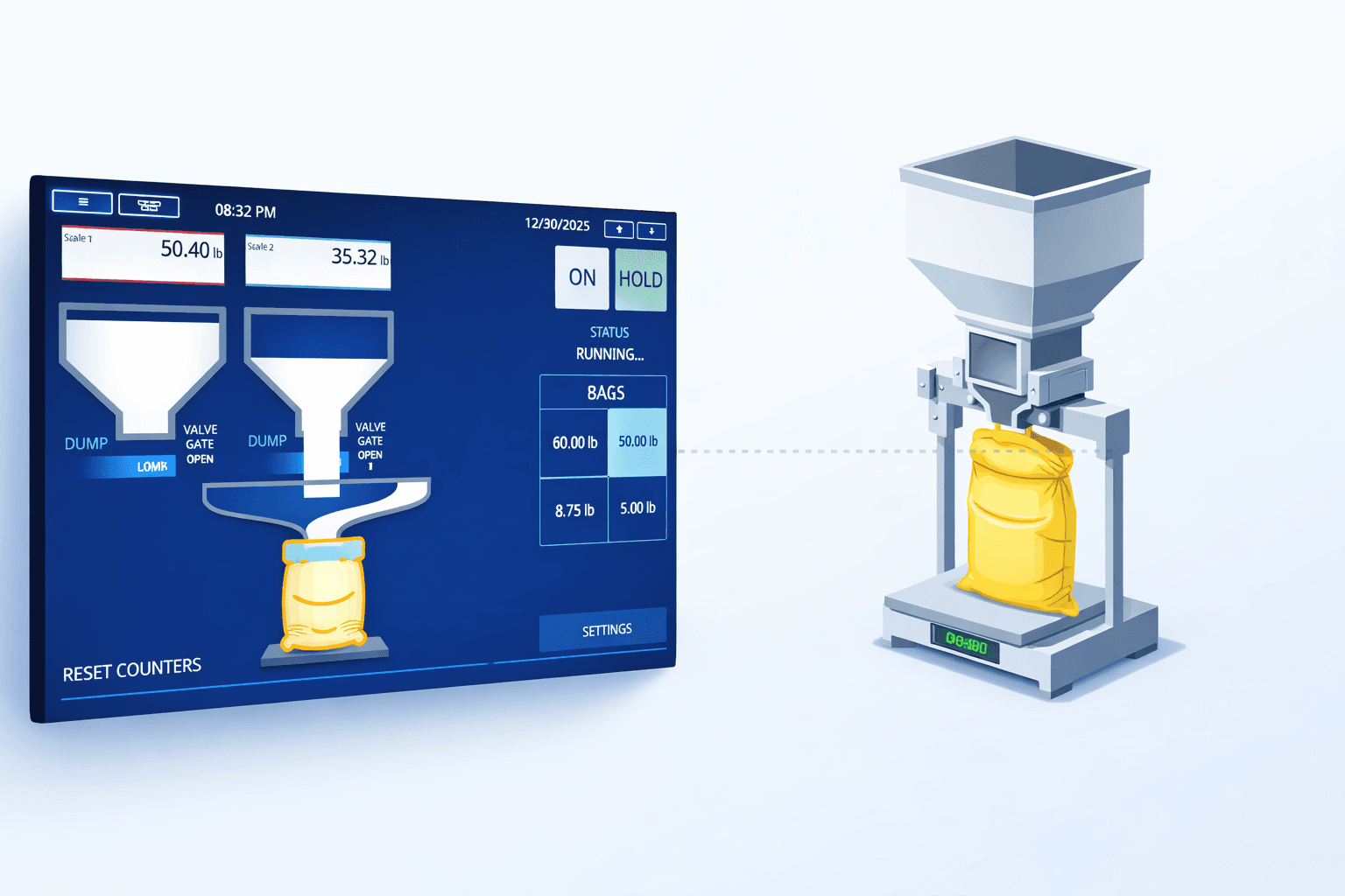 WeighVue Bagger fill control system